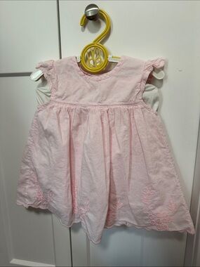 George (UK) Light Pink Embroidered Cotton Dress